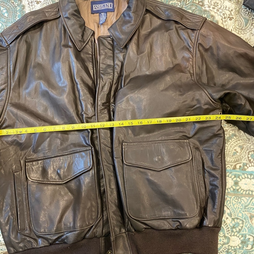 Land’s End Leather Bomber Jacket